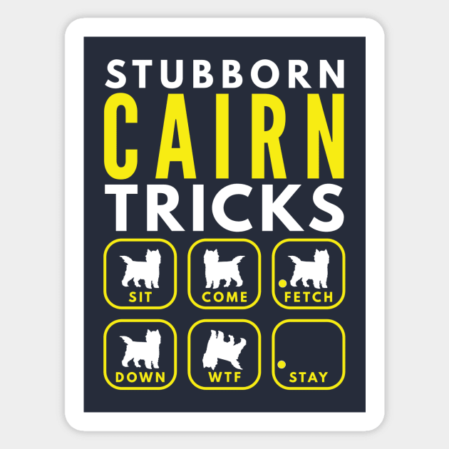 Stubborn Cairn Tricks - Dog Training Sticker by DoggyStyles